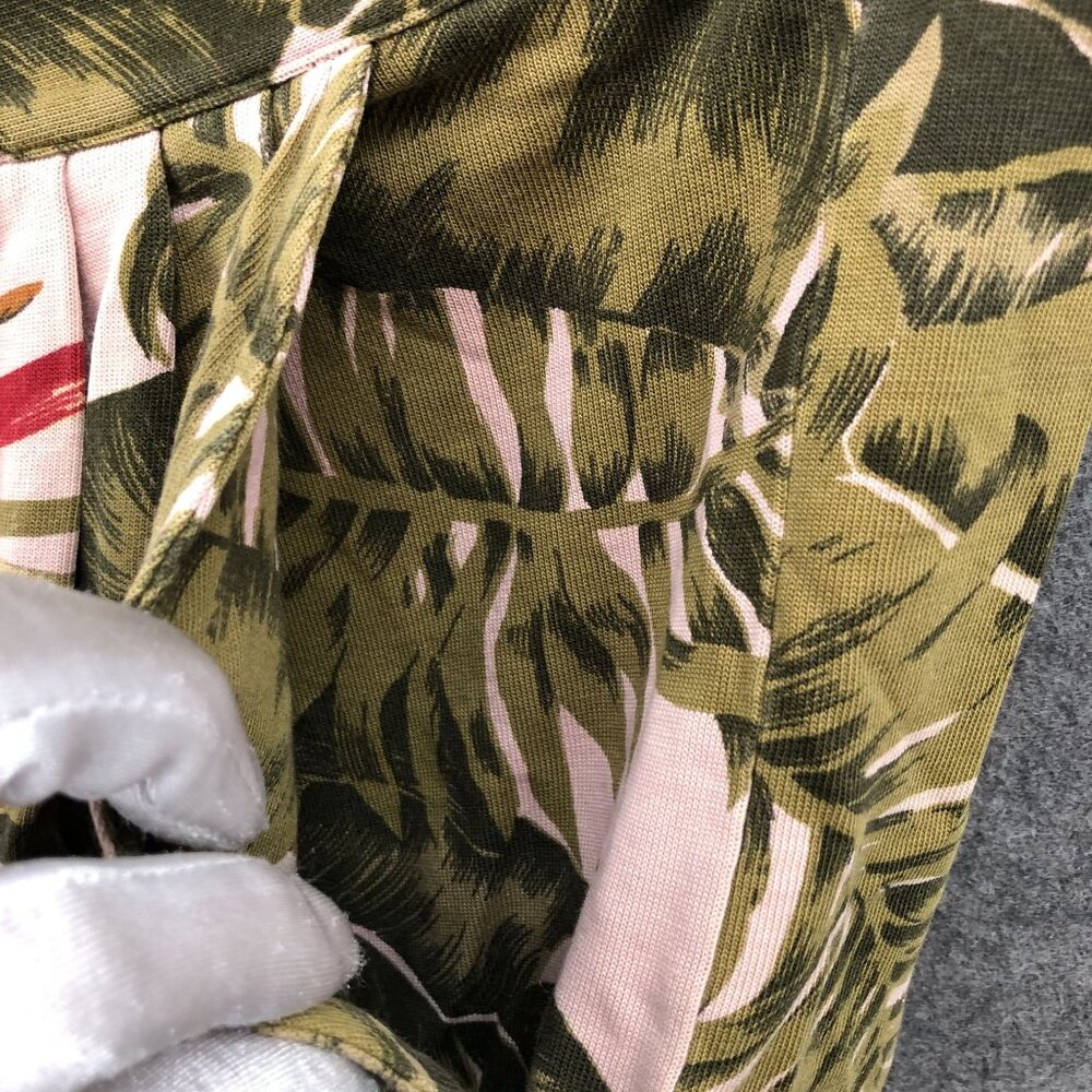 VTG Liz Claiborne‎ Hawaiian Pants Womens M High Waisted Pleated Crop Wide Leg - Picture 10 of 10